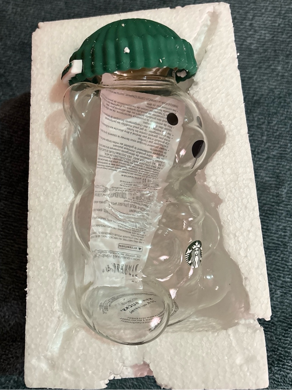 Starbucks 2025 Glass Bearista Bear Cold Cup Holiday Limited Edition 20 fl oz
